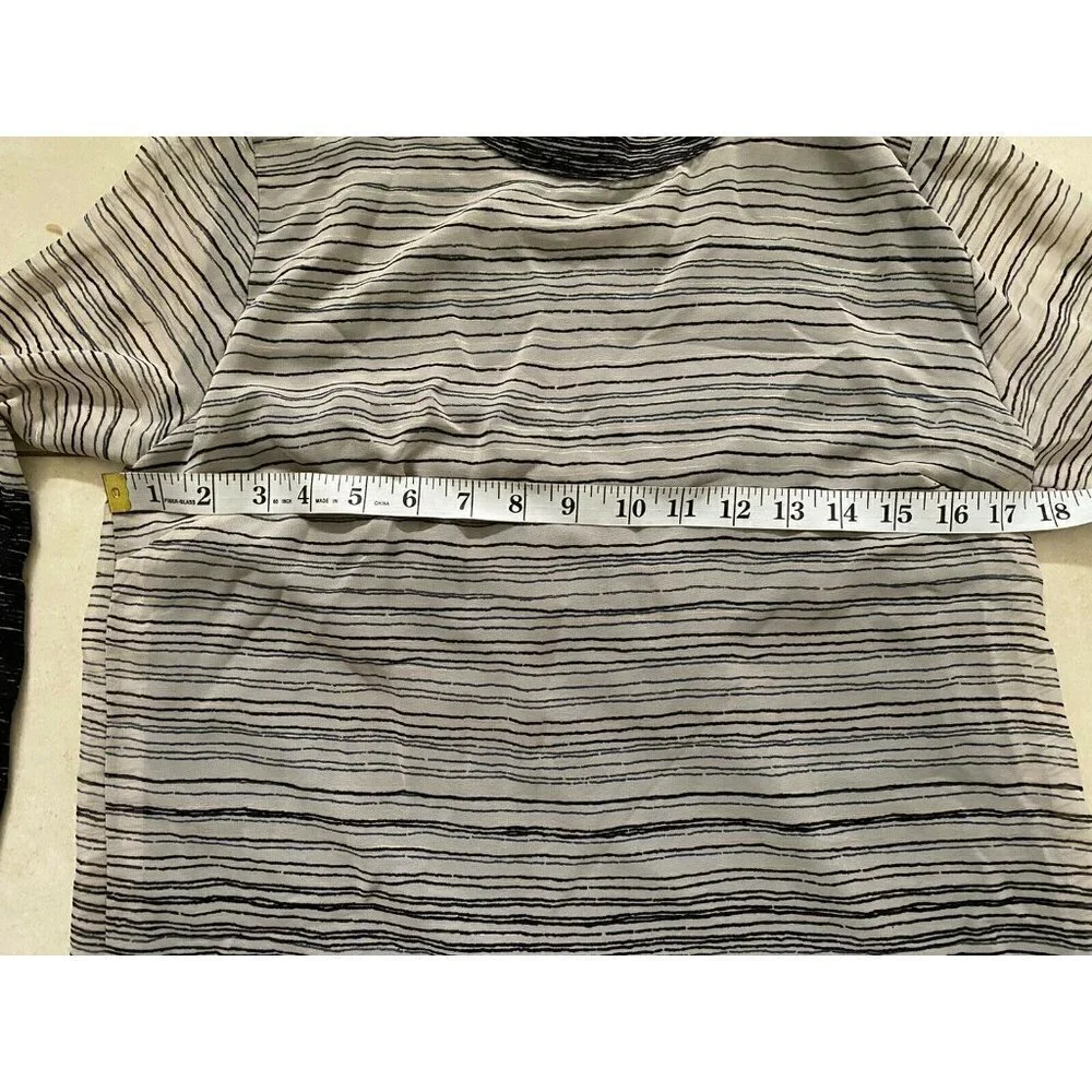 Fab'rik Striped Mock Neck Tunic Top Swing Dress - Picture 5 of 6